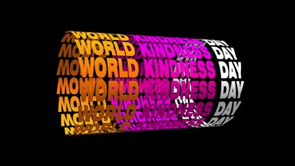 November holidays, World Kindness Day, November Calendar, on workplace Twisted Light Text Effect on white Background, Empty space for text, Copy space right