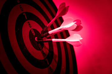 Bullseye is a target of business. Dart is an opportunity and Dartboard is the target and goal. So...