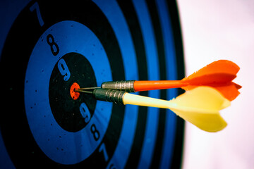 Bullseye is a target of business. Dart is an opportunity and Dartboard is the target and goal. So...