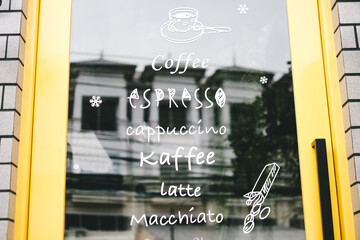 Cute Yellow Cafe Door