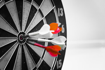 Bullseye is a target of business. Dart is an opportunity and Dartboard is the target and goal. So...