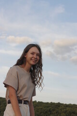 Fototapeta premium portrait of a smiling girl
