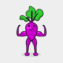 muscle sweet potato vector