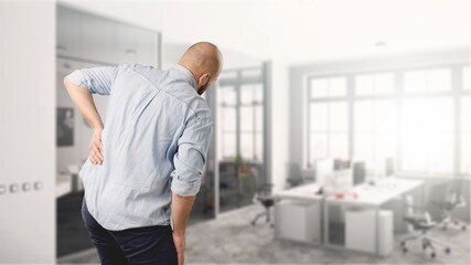 A young human with hip and spine problems, back hip pain, people with hip dysplasia.