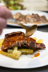 Entrecot con salsa chimichurri