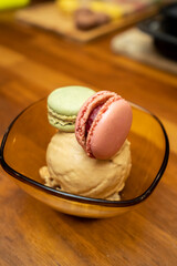 helado con macarons