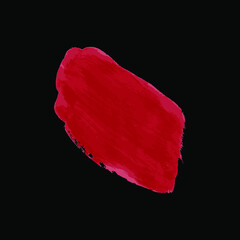 Red brush stroke isolated on white vector 