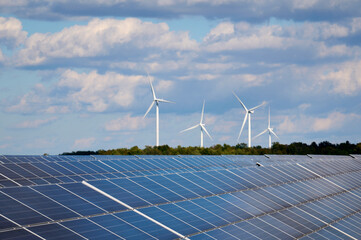 wind turbine and panels