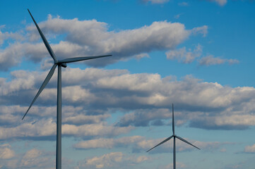 wind turbine and sky