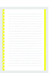 Page from spiral notebook