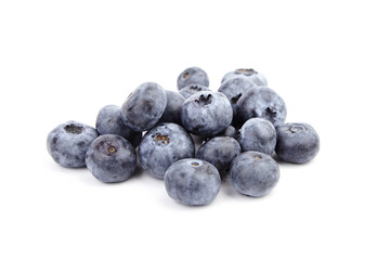 Heap of blueberry sweet blue berries isolated on white