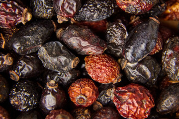 Dried rose hips herbal tea
