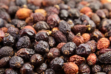 Dried rose hips herbal tea