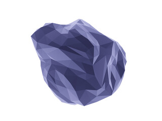 Naklejka premium 3D rendered low polygon stone specimen. Rock sample isolated on white background. Clipping path.