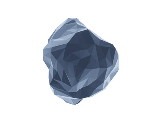 3D rendered low polygon stone specimen. Rock sample isolated on white background. Clipping path.