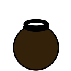 pot, clay, ceramic, pottery, gold, brown, vector, jug, container, ceramics, jar, pitcher, illustration, cauldron, food, earthenware, object, old, cup, vase, art, kitchen, design, culture, isolated