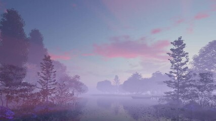 Quiet lilac dawn.