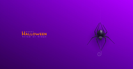 Happy Halloween background, Minimal 3d vector illustration