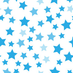 Seamless pattern with stars on white background