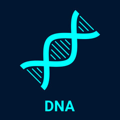 Dna icon on dark background