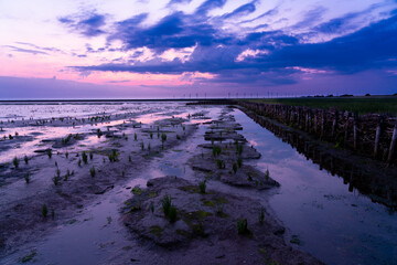 Wadden Sea in the evening