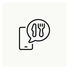 Food Delivery Phone icon vector