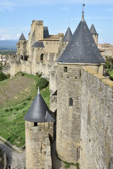 Fototapeta na wymiar Remparts de Carcassonne, France