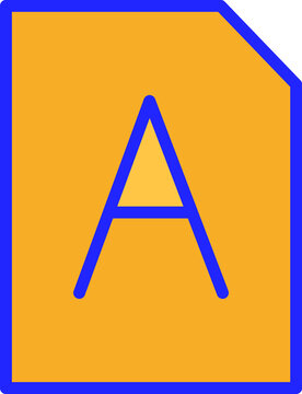 Font file Isolated Vector icon which can easily modify or edit

