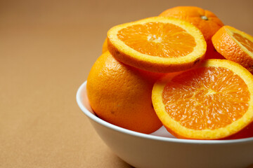 orange on a plate