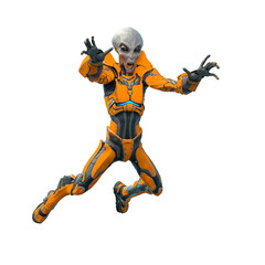 mega alien is jumping for fight © DM7