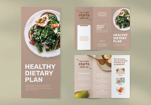 Editable Dietary Program Brochure Template