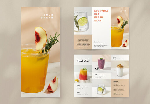 Cafe Trifold Brochure Template