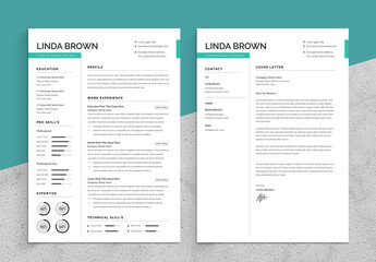 Creative Resume Layout with Cover Letter