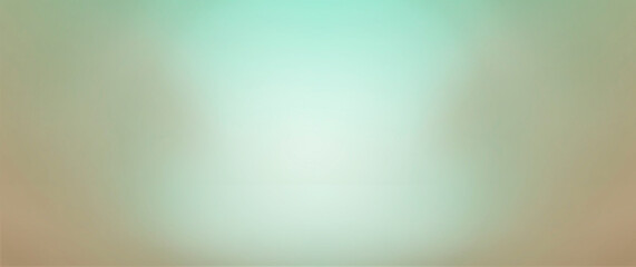 Blurred beige background with turquoise. Vignette with gradient.