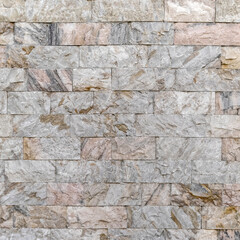 regular cut slate stone wall, natural material seamless background