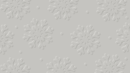 Paper cut snowflakes design on grey background.