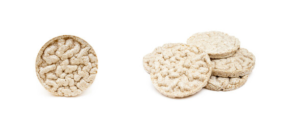 Cereal puffed sandwiches isolated on white background