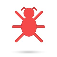 Beetle is an isolated object. Vector illustration.