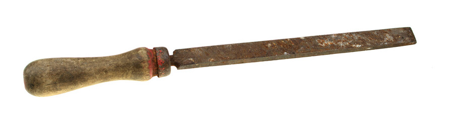 Old rasp isolated on a white background