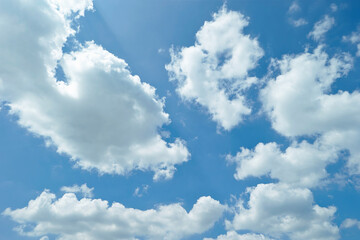 blue sky with white clouds