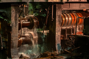 The process of rolling hot rolled steel in a rolling mill
