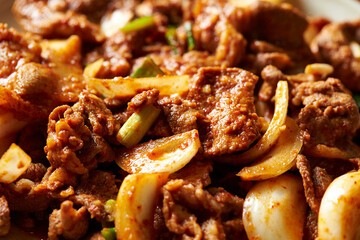 Korean spicy stir fried pork