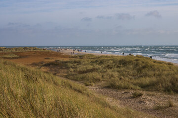 Fototapeta na wymiar Strand von Grenen, wo Nordsee und Ostsee aufeinandertreffen