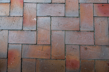 Close-up of Red Tile Pattern