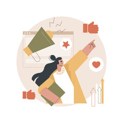 Brand awareness abstract concept vector illustration. Advertising management, brand management, strategy development, product research result, marketing survey metrics measurement abstract metaphor.