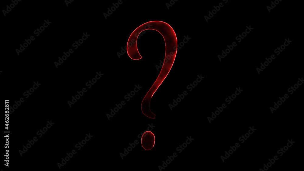 Poster glowing neon line unknown search icon isolated on black background. magnifying glass and question ma