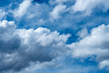 Clouds of water vapor blown by the wind. Vector clouds background texture