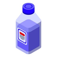 Wash machine cleaner icon isometric vector. Washing laundry. Clean detergent