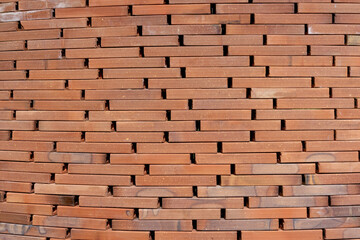 mur de brique orange rosatre