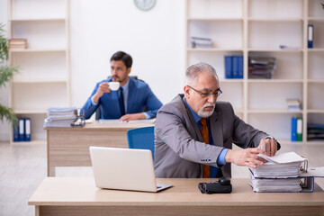 Two colleagues working in the office